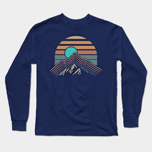 Retro Vintage Mountain Sunset Long Sleeve T-Shirt